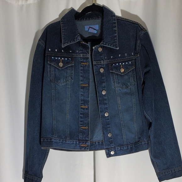 Zenan Jeans Jackets & Blazers - Zenan Jeans Denim Bling Studded Embellished Jacket